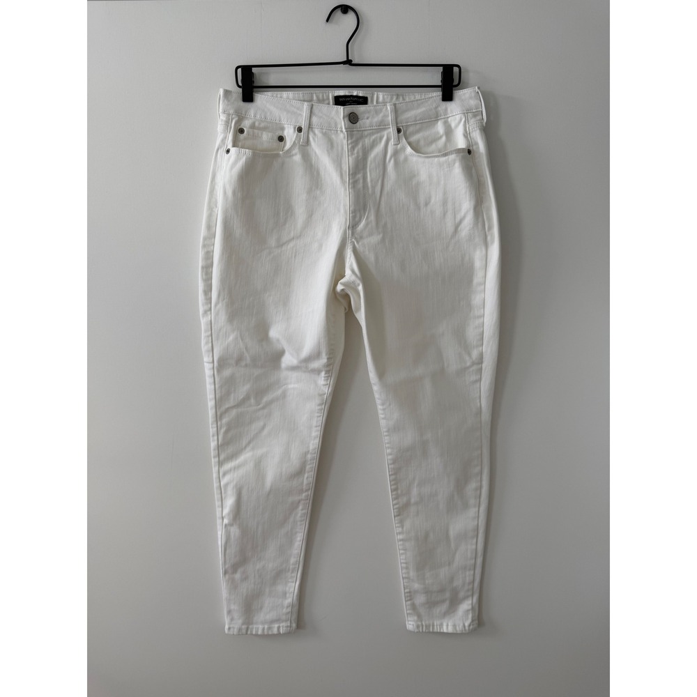 Banana Republic Curvy Sculpt Skinny Jeans White High Rise Size 30/10 Strech